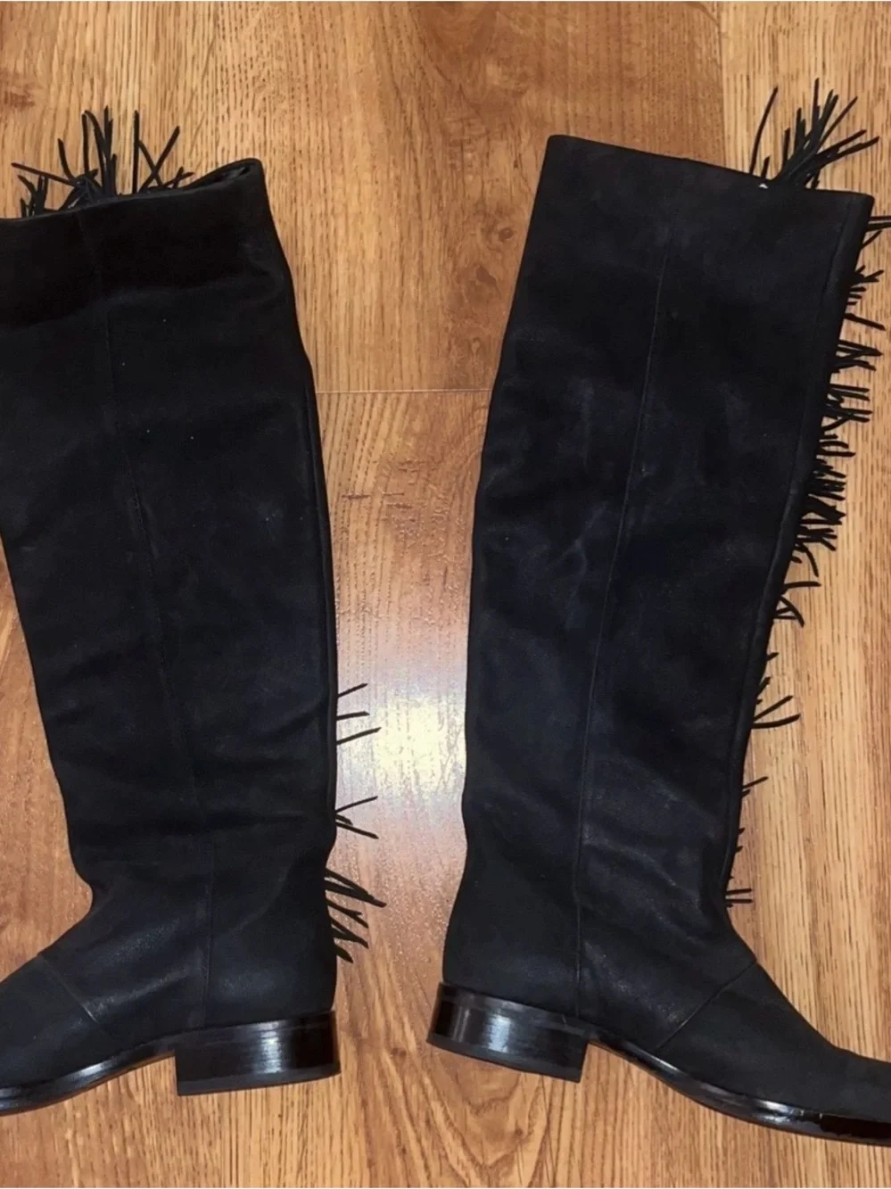 Sam Edelman Black Fringe Boots